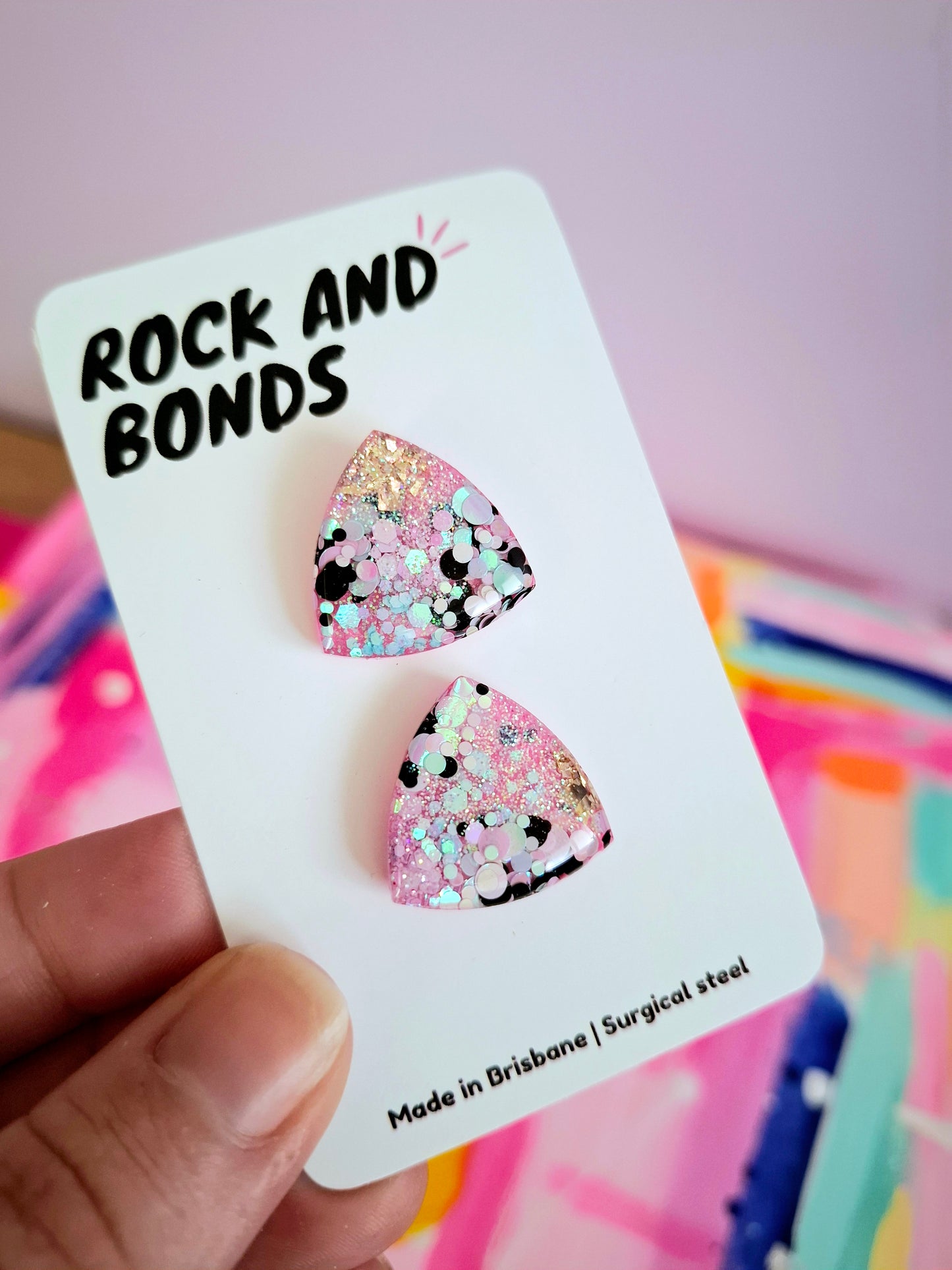 Rounded Triangle Studs