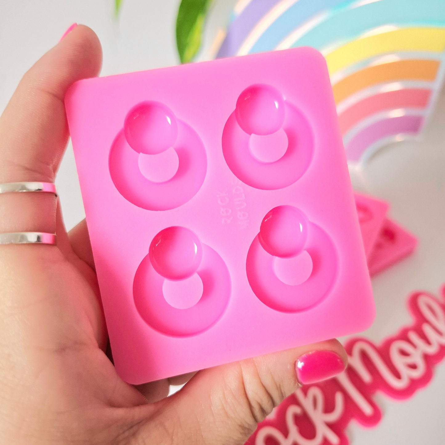 Mould - Double Layer Oh Studs (Circle) Baby Size