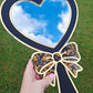Leopard Bow Heart Mirror - Symmone
